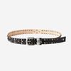 VACANT ARCHIVE TATE CRACK DOUBLE STUD Belt BLACK