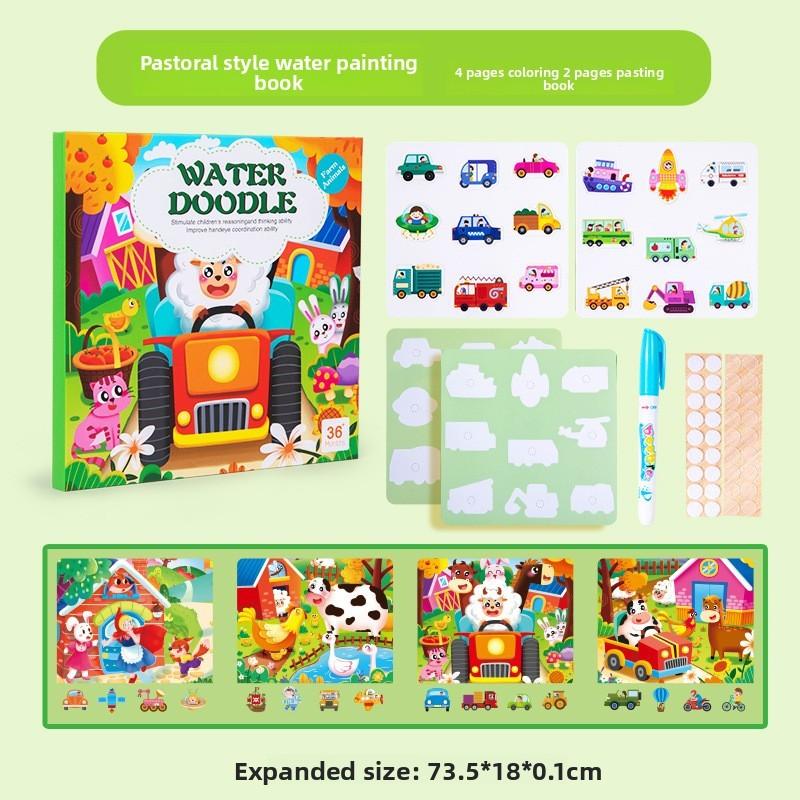 Water Painting Book For Kids With Animal Recognition And Puzzle Activities For Early Learning