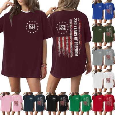 Modisches rundhalsiges lässiges bedrucktes kurzärmeliges T-Shirt Top für Damen und Herren