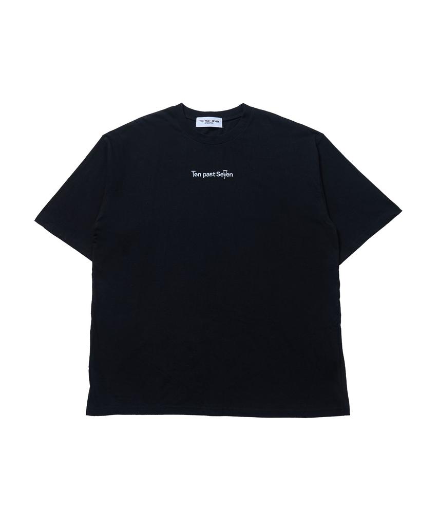 TEN PAST SEVEN Basic Logo Short Sleeve T-Shirt - Black