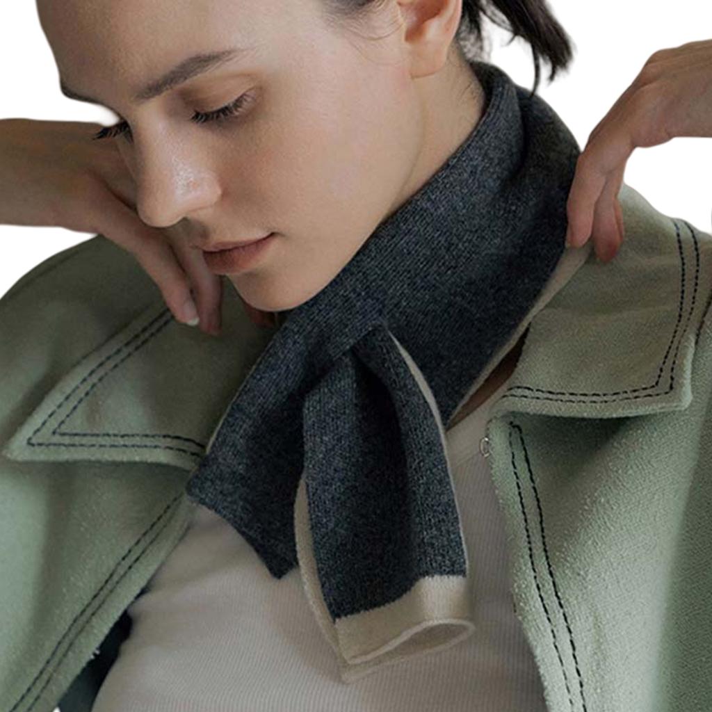 Warm Knitting Short Scarf for Office Suit Decorative Neck Gaiter Neck Shawl Women Neckwear Outdoor Indoor Crossed Scarf