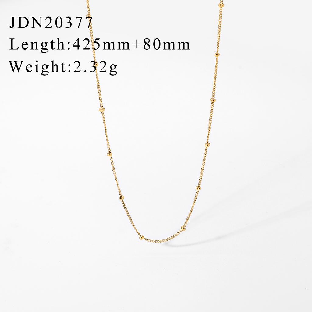Youthway Stainless Steel Metallic Chain Necklace Basic Style Autumn And Winter Matching Waterproof Jewelry