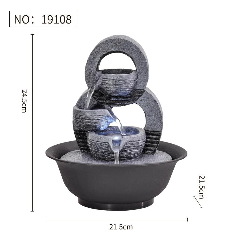 HandMade Home Decorative Desktop Fountains Indoor Water Fountain Creative Craft Home Decor&Figurines FengShui Waterfall Fountain