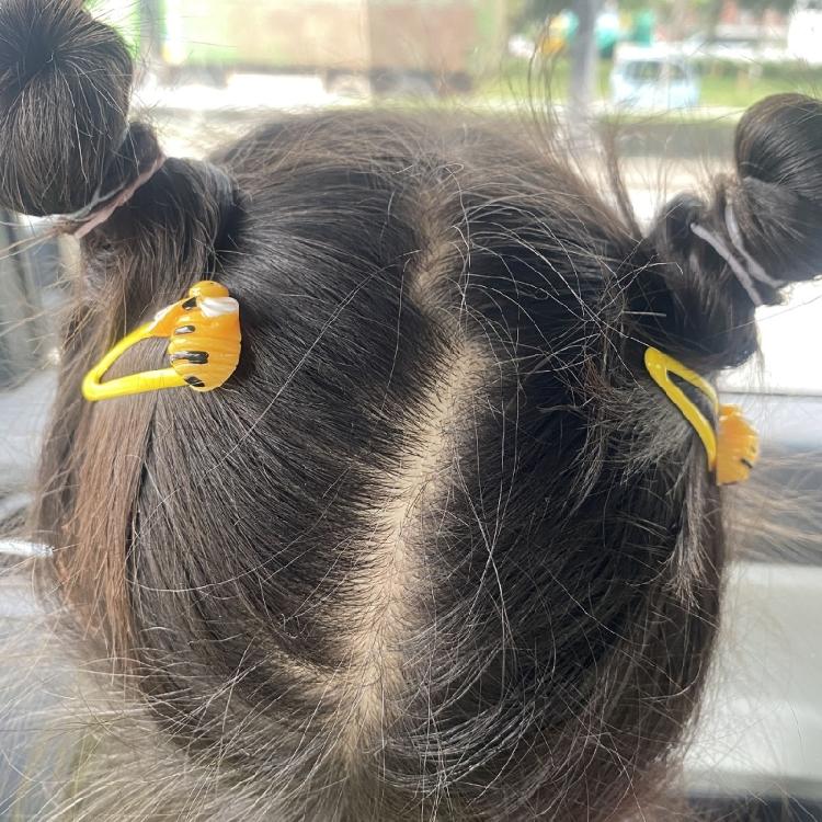 Five Bees Shaped Hair Clip Mixed ABS Plastic Girls Hairpins Childrens Hair Ornaments Lightweight