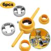6 Stück/Set NPT Gewindebohrer und Schneideisen PVC-Rohrgewindeschneider 1/2 3/4 1 Zoll Rohrgewindeschneider Sanitärwerkzeug für Pumpen Rohre Gewindeschneider Handwerkzeug