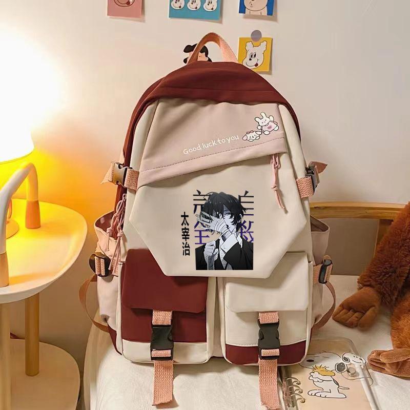 Wenhao Wild Dog Peripheral Printed Backpack Large Capacity Student Personalized School Bag