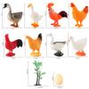 Simulation Poultry Farm Model Set, Pecking Rice Rooster Hen Duck Goose Ornament Model Toy
