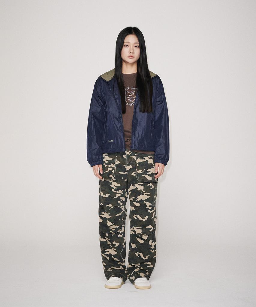UNIVERSE GARMENT Two-Way Windbreaker Jacket_Navy