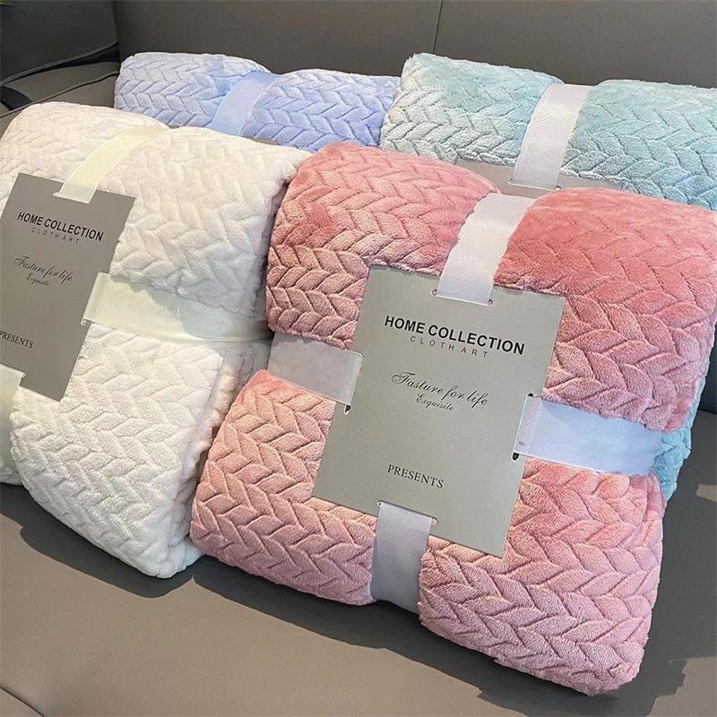 Baby Blanket Baby Blanket Wrap Flannel Wheat Throw Blanket Plain Coral Flannel Blanket Children's Blanket Bedroom Bedding