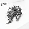 Anti-rust Brooch Pin Retro Style Horse Head Design Anti-oxidation Sophisticated