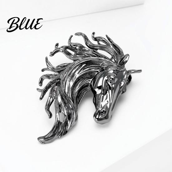 Anti-rust Brooch Pin Retro Style Horse Head Design Anti-oxidation Sophisticated