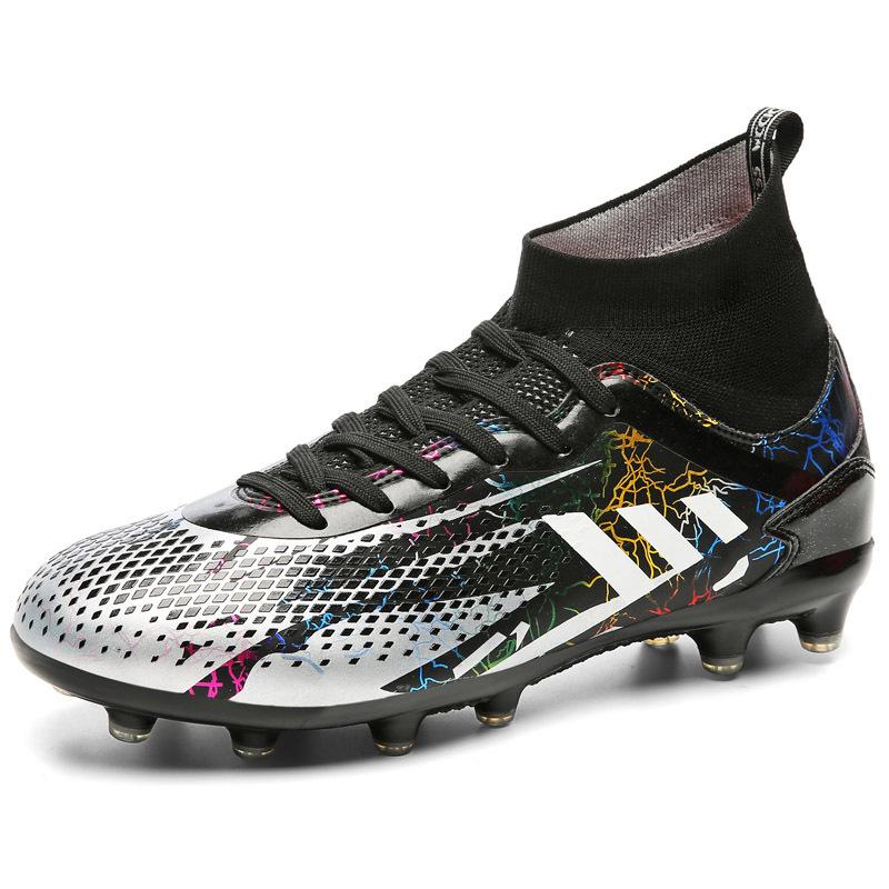 New high-top football shoes, men's AG long nails artificial turf TF broken nails training children's men's and women's sneakers