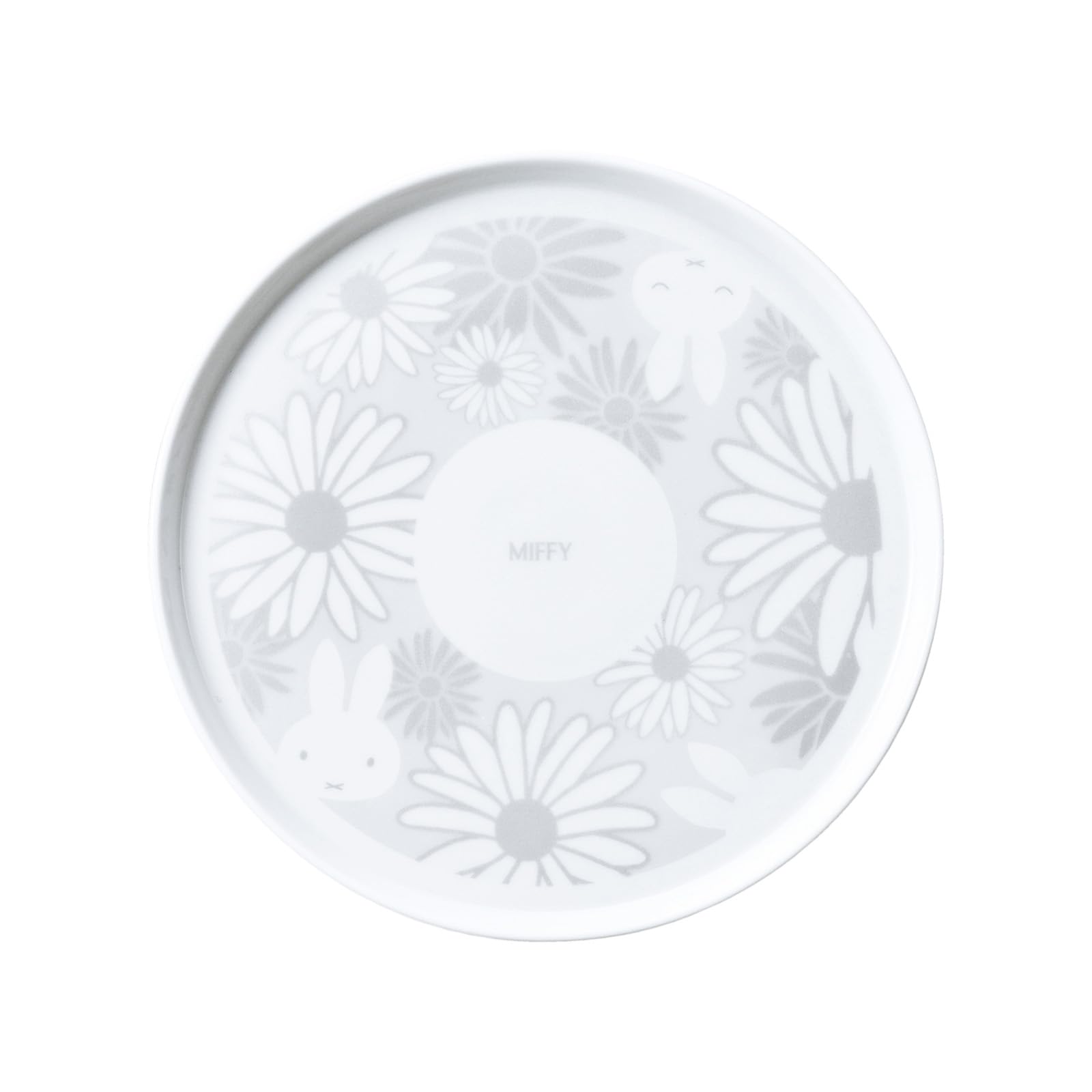 

Dick Bruna Miffy 70th Anniversary Plate, Approx. 20cm, Microwave and Dishwasher Safe, White, Character Merchandise, Made in Japan, 419104