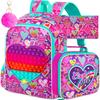 3PCS  Backpack for Girls, 16" Kids Backpacks with Lunch Box, Water Resistant Girl Bookbag for School Elementary