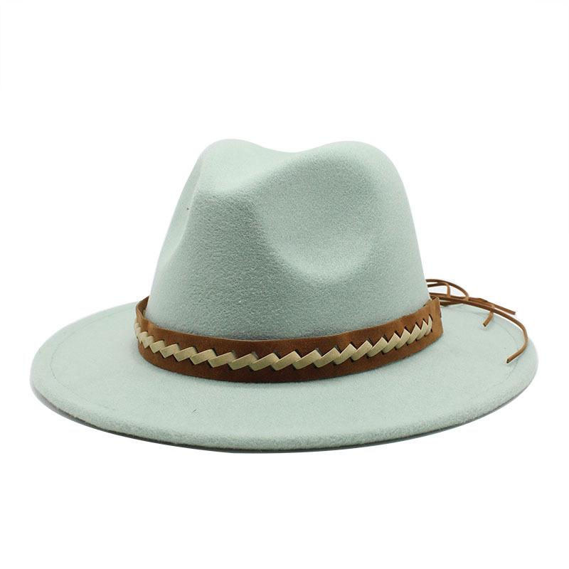 Men'S And Women'S Woolen Hats, Felt Hats, British Casual Jazz Hats, Gentleman'S Top Hats