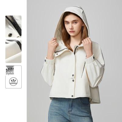 Shetu Women's Casual Outdoor Long Sleeve Short Jacket