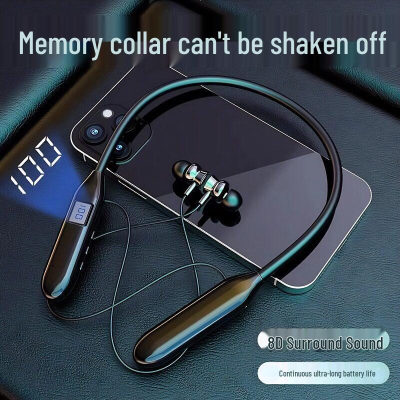 2026 Wireless Bluetooth Neckband Headphones: In-Ear, Noise Cancelling, Long Battery Life, Comfortable For Sports