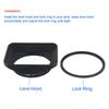 Haoge 62mm Square Metal Screw-in Mount Lens Hood Shade with Cap for Hasselblad XCD 45Pmm F/4 Lens
