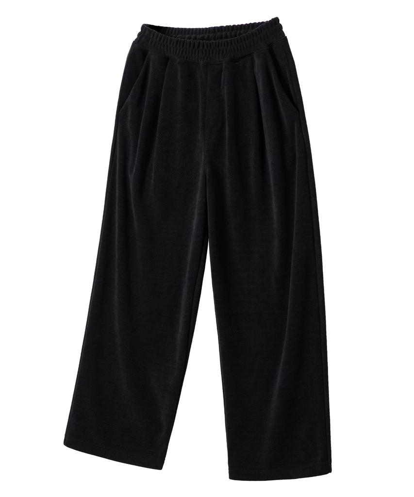 BRENSON B. Corduroy Knit Single-Pleat Wide Pants ( 3 Colors )