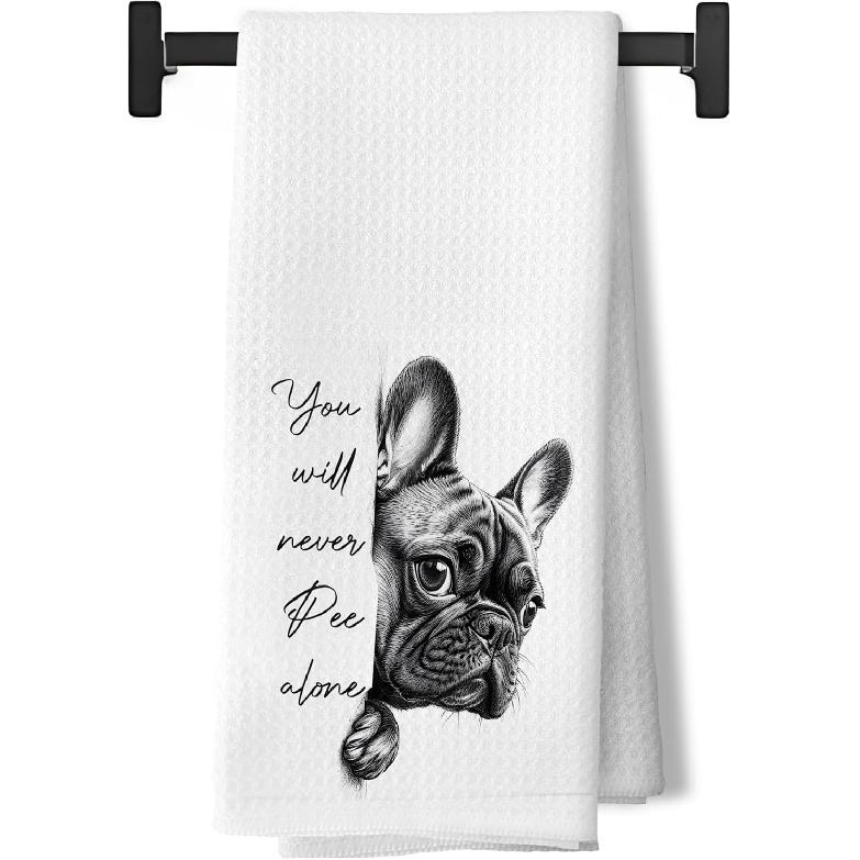Dachshund Kitchen Towels for Bathroom Decor,Dachshund Gifts for Women,Black and White Dog Decorative Hand Towels for Washroom Restroom,16x24 Inch