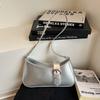 Vintage Textured Women Pu Shoulder Bags Simple Solid Color Ladies Underarm Bag Fashi Versatile Female Zipper Handbags Purse