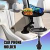 Phone Holder Car Snack Holder Adjustable Cup Holder 360° ABS Tray Storage Material Rack Black Rotating N8U5