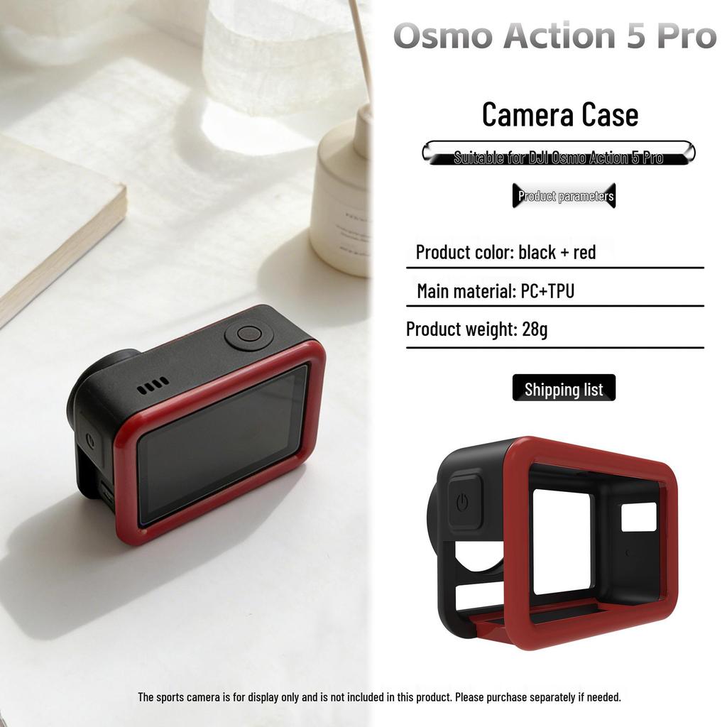 DJI ACTION 5 PRO Silicone Case & Lens Protector - Anti-Fall, Dustproof Sport Camera Accessory
