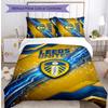 Set Lenzuola Stampa Leeds United Football 3 Pezzi, Comodo Set Copripiumino per Camera da Letto Amico della Pelle