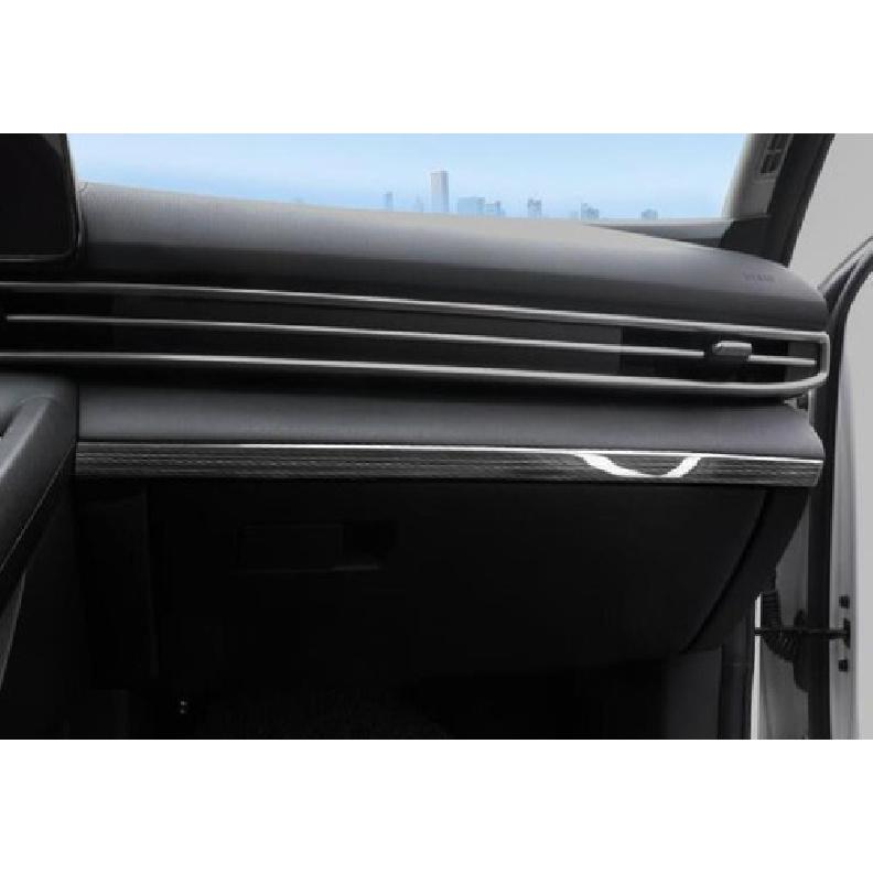 For Hyundai Elantra 2021-2024 Black Titanium Co-Pilot Dashboard Strip Cover 2pcs
