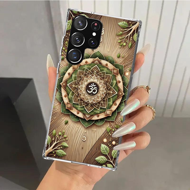 Coque de téléphone Mandala Chakra Insist Yoga pour Samsung Galaxy S26 S24 S23 Ultra S25 Edge S22 S21 Plus S20 FE + Coque souple imprimée