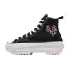 Run Star Hike Valentine's With Love 2022 Casual Versatile Mid-top Canvas Shoes Unisex Black White Red