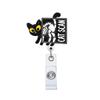 Glitter Acrylic Easy To Pull Badge Telescopic Buckle 360° Rotation Retractable Doctor Nurse Badge Reel Bottle Id Card Holder