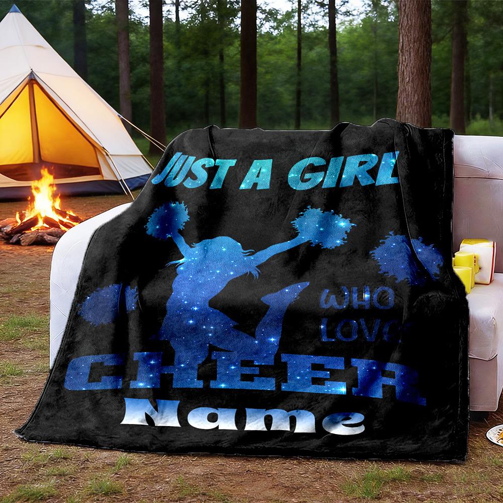 Cheerleader Outdoor Customize Your Name Blanket Comfortable Soft Lightweight Allseason Multipurpose Blanket For Travel Camping Picnics Sofa Office Bed