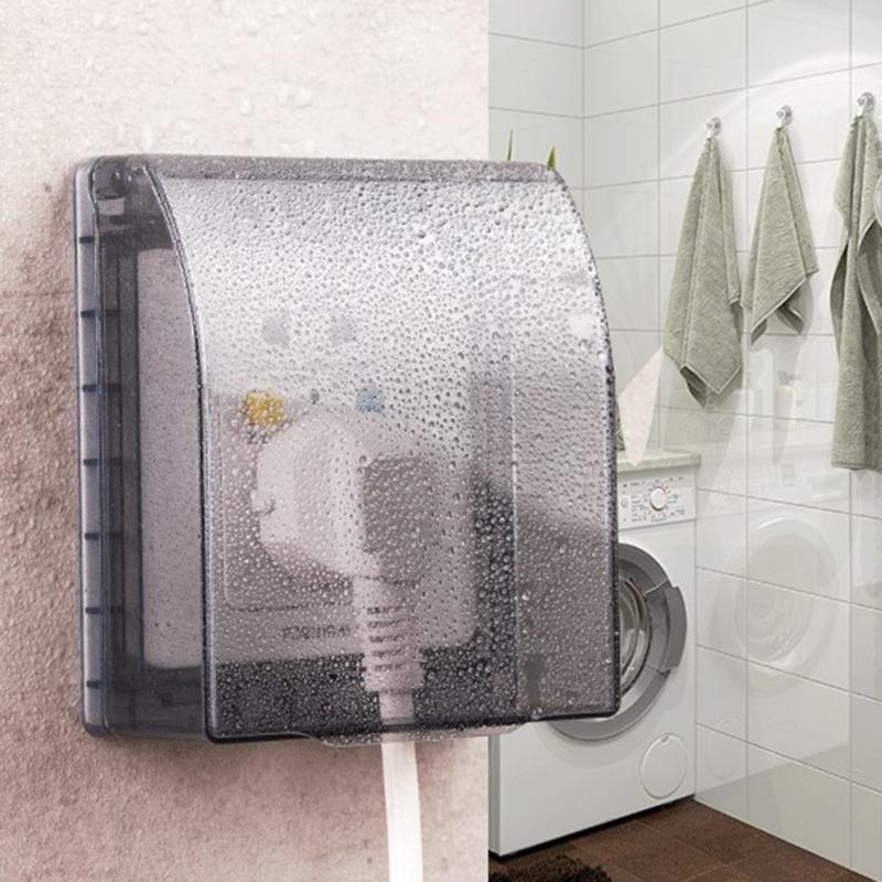 Type 86 Heightened Waterproof Splashproof Box Bathroom Accessories Electrical Wall Socket Switch for Protection Cover