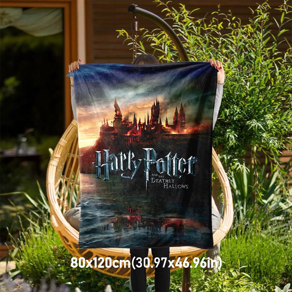 1 Stück Harry Potter Heiligtümer des Todes Outdoor Flanell Überwurfdecke Ganzjahres Weiche Wärme, Heimdekoration 1031222