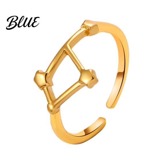 Star Symbol Ring Student Electroplated Finish Adjustable Opening Design Retro
