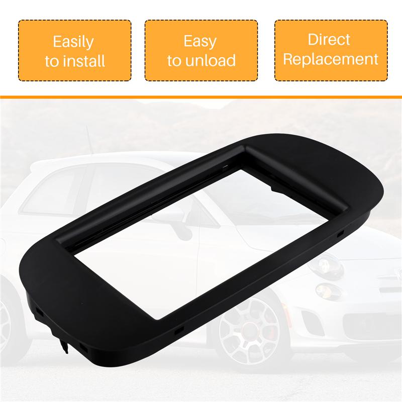 AUTO Car Radio 2 Din Fascia For Fiat 500 2007-2015 DVD Stereo Panel Dashboard Refitting Tallation Frame