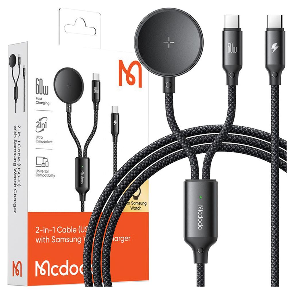 Mcdodo Inductive Charger For Samsung Galaxy Watch 2In1 Usb-C Laptop Cable