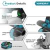 YOFIDRA 6Inch Brushless Electric Circular Saw Digital Display Chainsaw Multifunctional Cutting Tool For Makita 18V Battery Pin