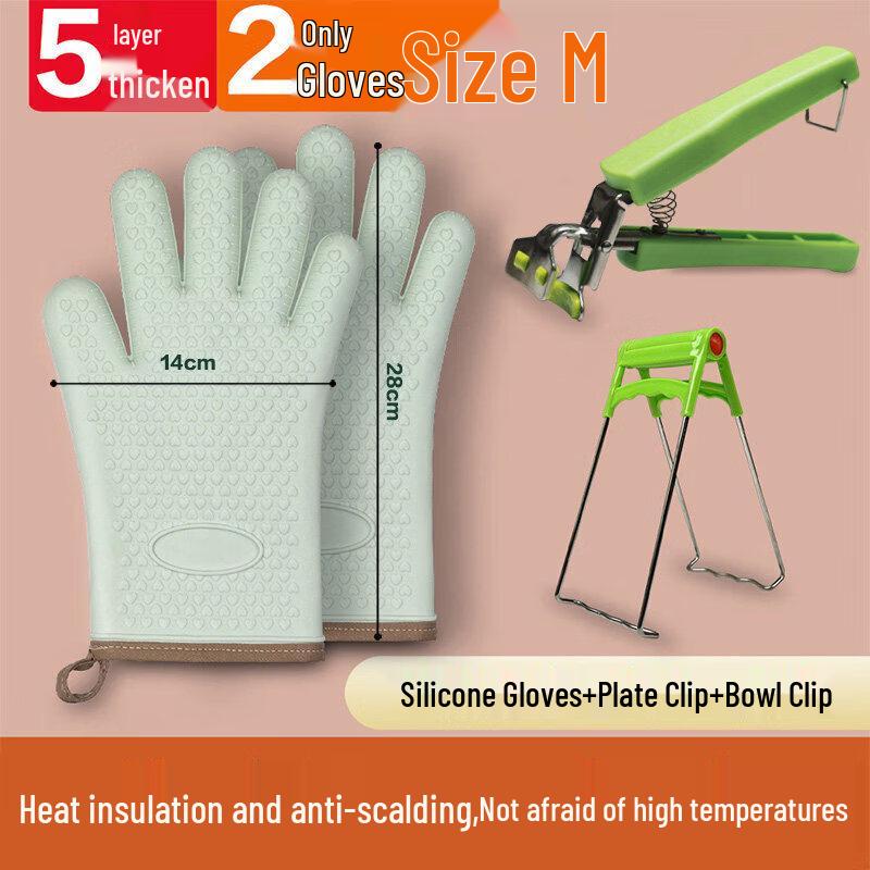 ZISIZ Heat Resistant Silicone Oven Mitt
