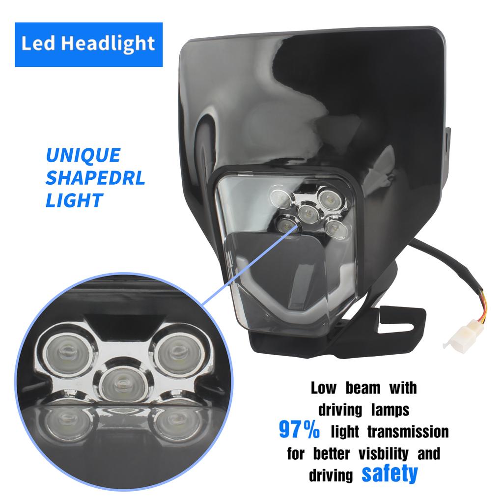 Enduro Motocross Headlight Assembly For Husqvarna 450 Motorcycle Headlight Plate LED TE FE TX FC 250 300 350 501 2017 2018 2019