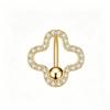 Gold Zircon Belly Button Rings - Hot-Selling Piercing Jewelry