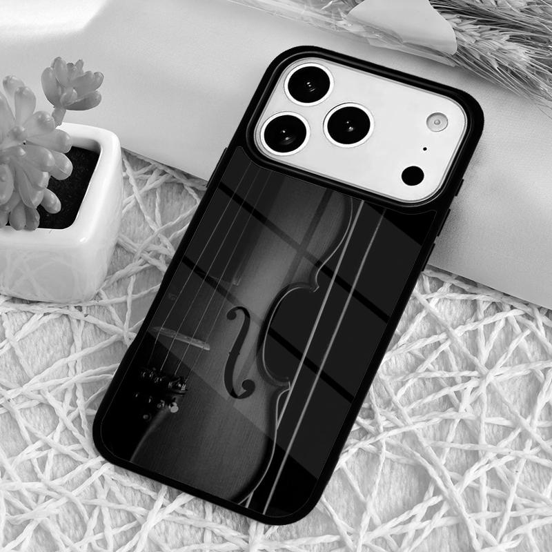 Wood Cello Violin Shockproof Phone Case for iPhone 17 Air 16e 15 11 12 14 13 Pro Max Cover Coque