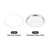 uxcell Silicone Gasket for 3-Cup Moka Coffee Pot, 50x64mm (1 Piece) and Stainless Steel Filter Screens, 59x60mm (3 Pieces)
