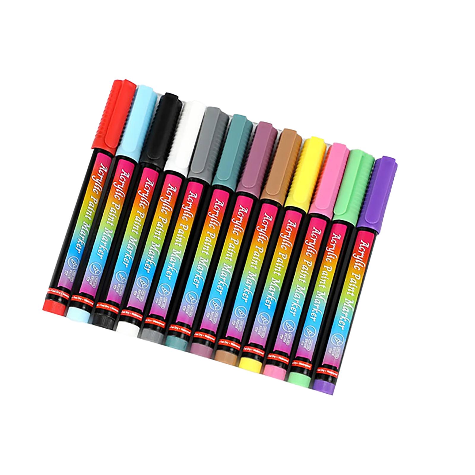 

12-color Soft Pen Set 3D Nail Polish Pen Point Acrylic Paint Pen Gou Xianbi Painting Pen Design Nail DIY Decoration Containing Liquid 5ml One Size