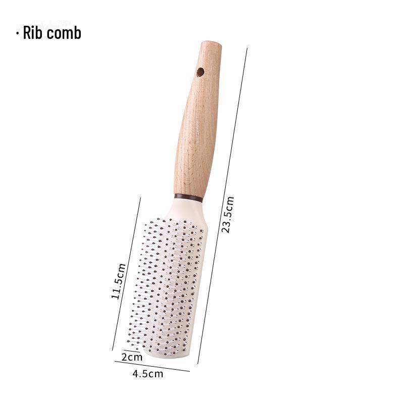 

Антистатичний дерев яний гребінець для завивки з подушкою-аербегом і масажними ребрами для гладкого, шовковистого волосся