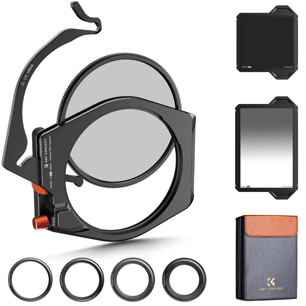 Concept Square Half ND Filter Set Soft GND8 ND1000 Neutral Density Filter CPL Filter New Filter Holder Direct GND8 [New model] K&F + + + [Manufacturer