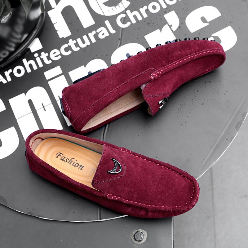 Fashion Slip-ons Men Casual Flats Outdoor Moccasin Men Walking Shoes Leather 2025 New High Quality Loafers Handmade Male Dress Shoes