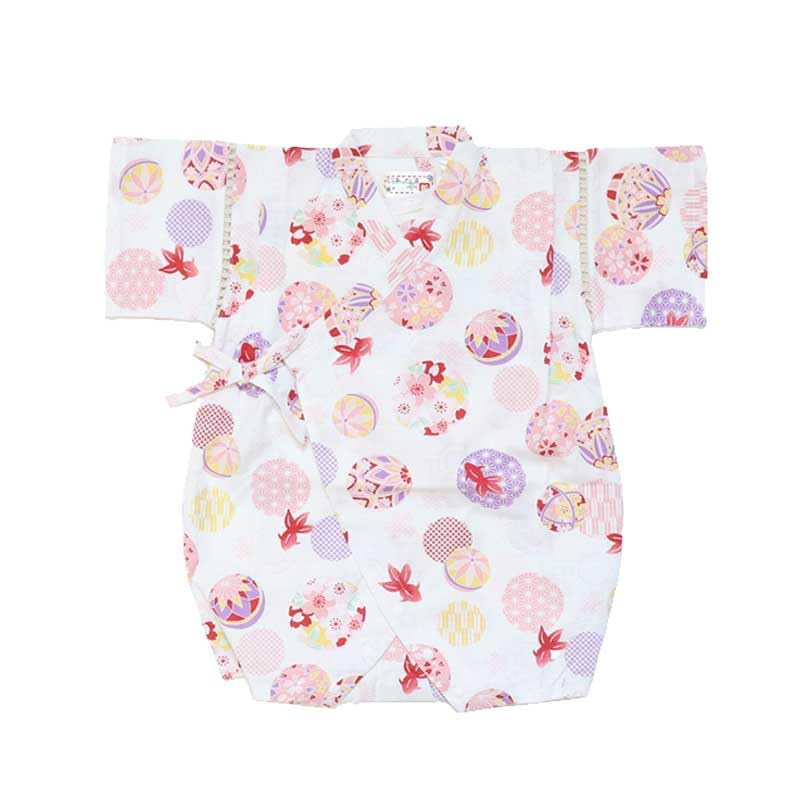 Angelic Nina R7 Jinbei Romper for Girls Temari (1. (White), 70cm)