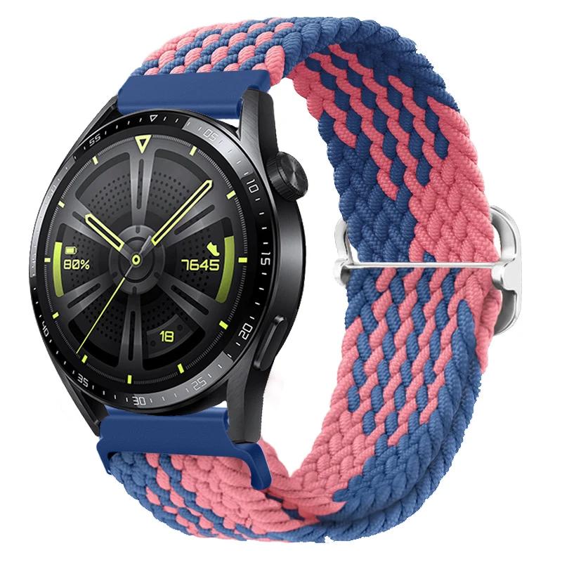 20mm Braided Solo Loop Strap for Samsung Galaxy Watch 6/5/4 44mm 40mm/Classic 47mm 43mm 46mm42mm Nylon Bracelet Watch 5 Pro 45mm